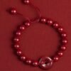 Cinnabar Safety Buckle Bracelet