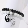 Taiji Double Fish Natural Stone Couple Bracelet