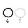 Taiji Double Fish Natural Stone Couple Bracelet