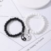 Taiji Double Fish Natural Stone Couple Bracelet