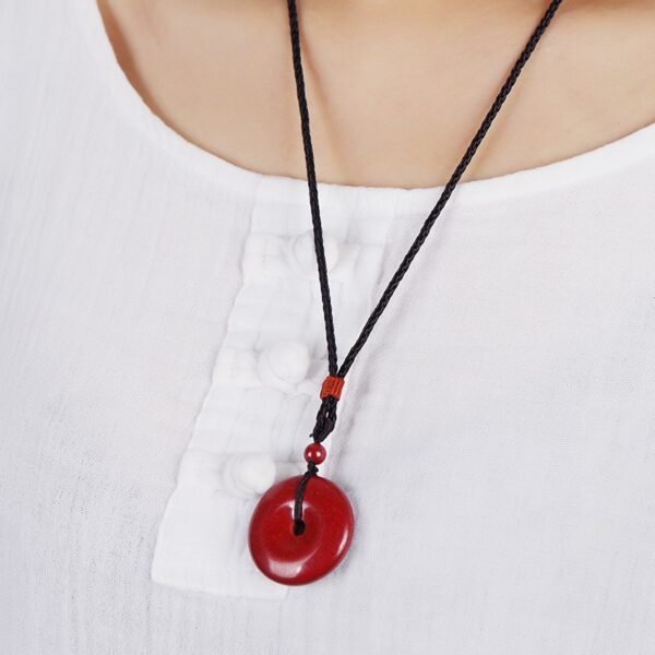 Cinnabar Safety Buckle Necklace