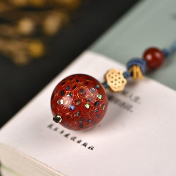 Chinese Lacquer Lucky Ball Mobile Pendant