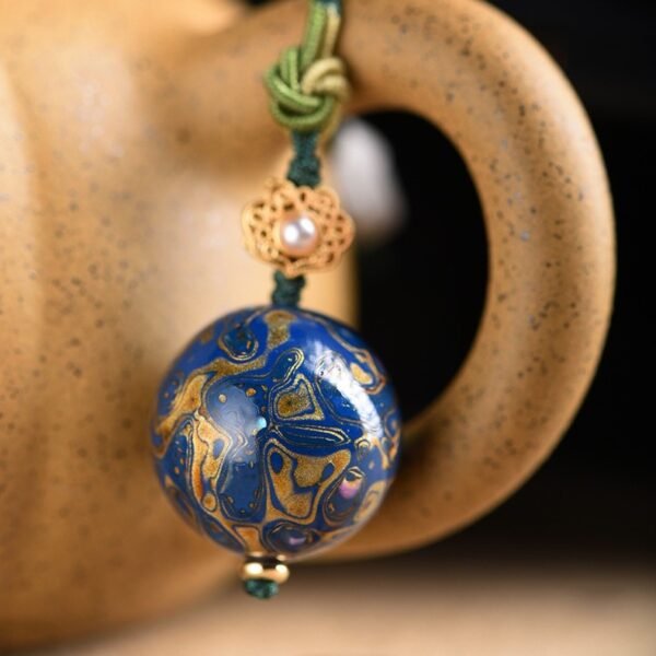 Chinese Lacquer Lucky Ball Mobile Pendant